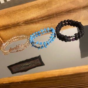 3 Pack Elastic  Bracelet Bundle